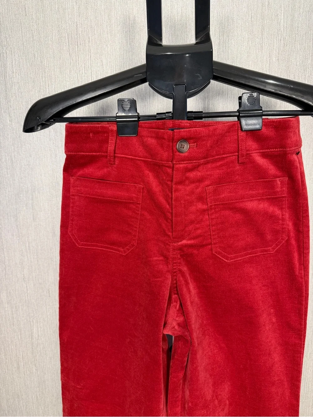 J. Crew Red Velvet Boot-Cut Pants Size 25T